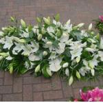 White and Pink funeral spray