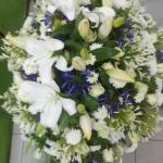 White and Purple Funeral Spray