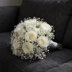 Bridal White Rose Bouquet